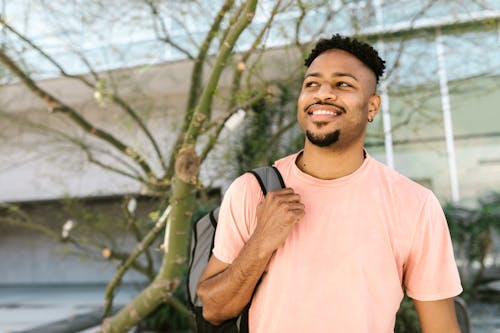 Happy Student with Backpack