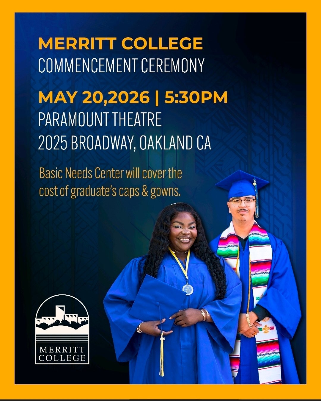 Merritt 2026 Commencement Ceremony Flyer