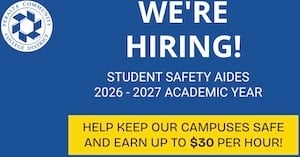 now hiring  student safety aides 